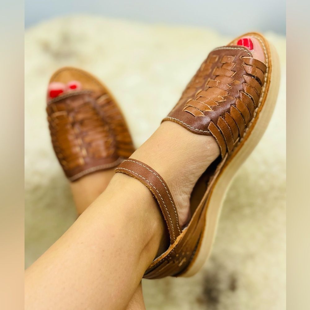 Handmade Open Toe Platforms - Picture 2 of 6